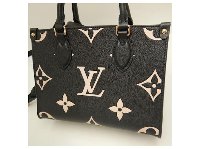 Bolso Louis Vuitton Bicolor Monogram OnTheGo PM Negro Beige - vista 4