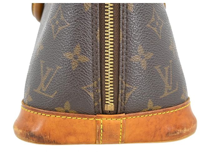 Borsa Louis Vuitton Alma Monogram Canvas PM Marrone - vista 3