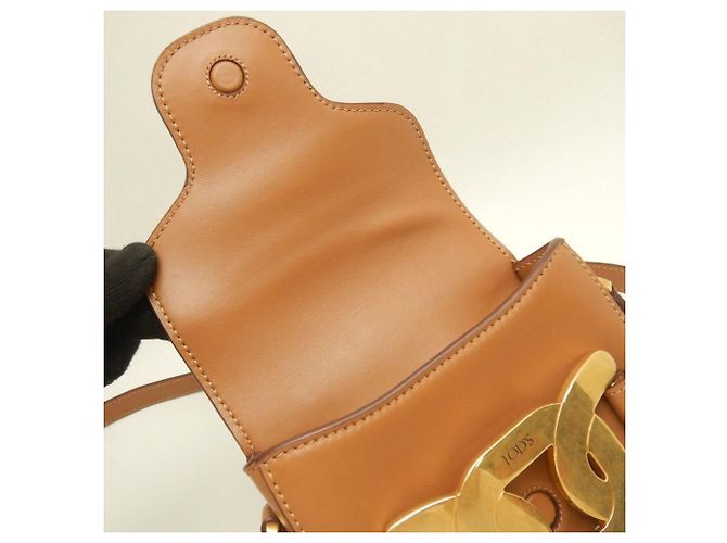 Borsa a tracolla in pelle marrone Tod's - vista 13