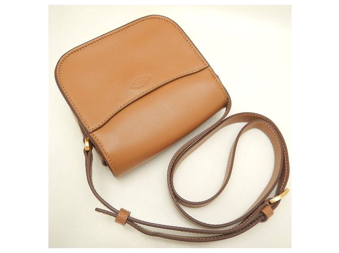 Borsa a tracolla in pelle marrone Tod's - vista 3