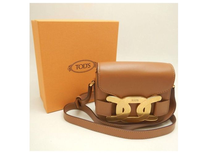 Borsa a tracolla in pelle marrone Tod's - vista 5