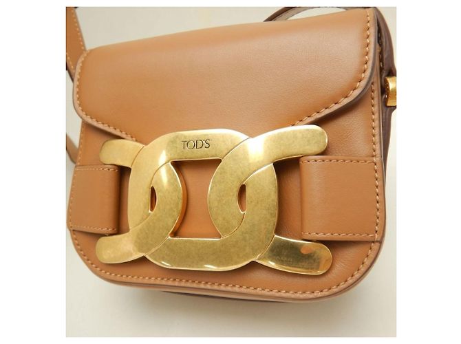 Borsa a tracolla in pelle marrone Tod's - vista 9