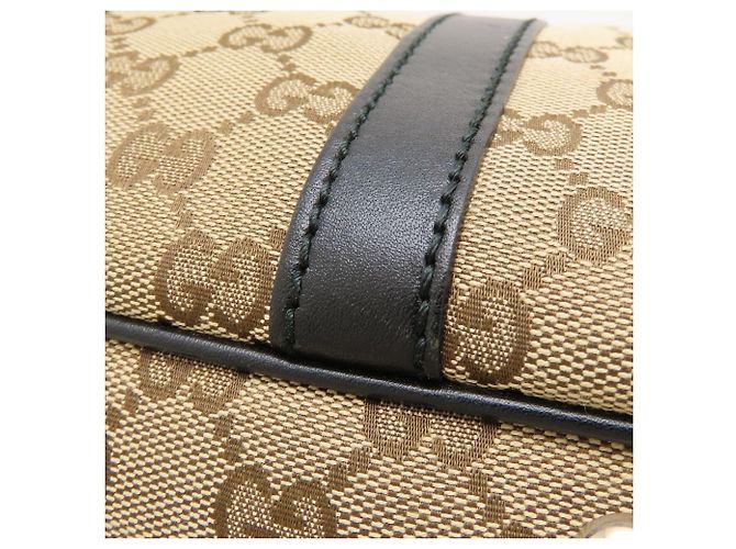 Borsa tote Gucci in tela GG e pelle Nero Beige - vista 16