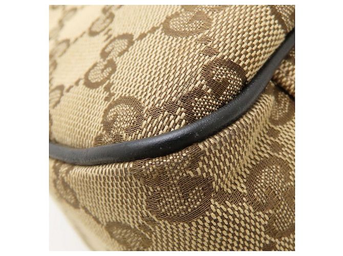 Borsa tote Gucci in tela GG e pelle Nero Beige - vista 18