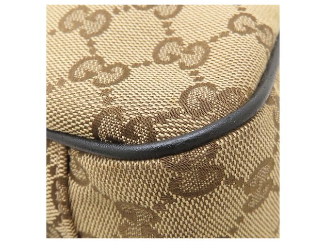 Borsa tote Gucci in tela GG e pelle Nero Beige - vista 20