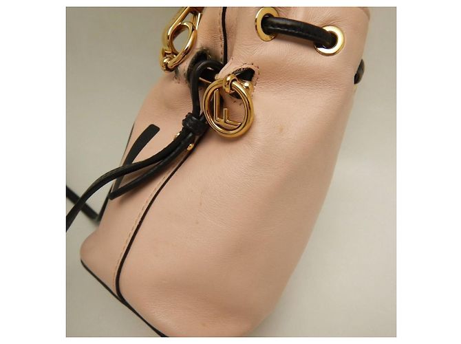 Borsa a Spalla Fendi Montresor 8BS010 Nero Rosa - vista 10