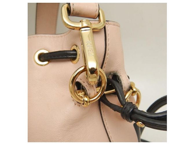 Borsa a Spalla Fendi Montresor 8BS010 Nero Rosa - vista 12