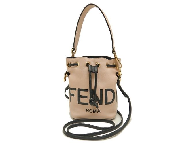 Borsa a Spalla Fendi Montresor 8BS010 Nero Rosa - vista 2