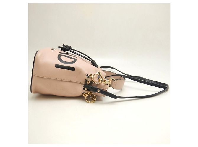 Borsa a Spalla Fendi Montresor 8BS010 Nero Rosa - vista 5