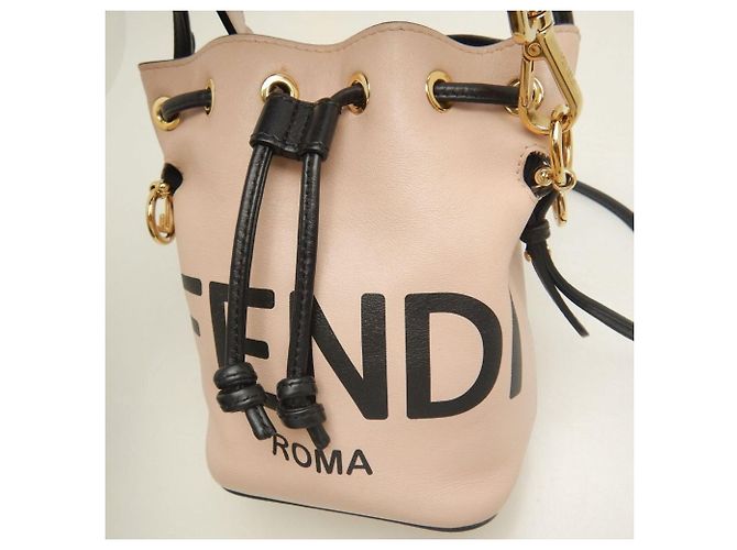 Borsa a Spalla Fendi Montresor 8BS010 Nero Rosa - vista 9