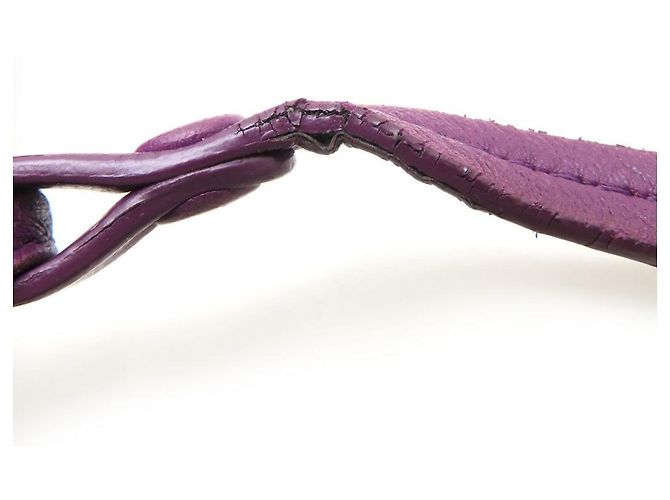 Borsa a Spalla Bottega Veneta Nodini Intrecciato Porpora - vista 27