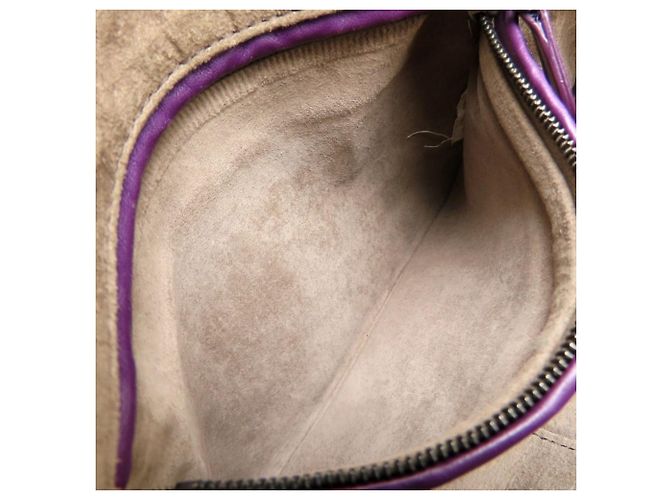 Borsa a Spalla Bottega Veneta Nodini Intrecciato Porpora - vista 9