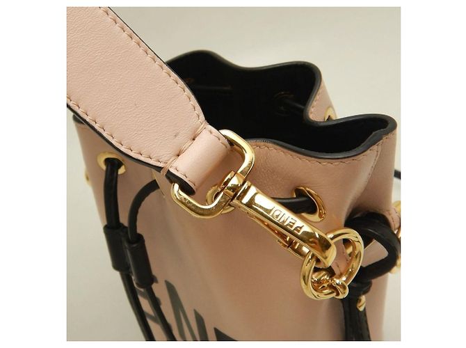 Borsa a Spalla Fendi Montresor 8BS010 Nero Rosa - vista 10