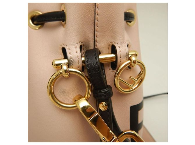 Borsa a Spalla Fendi Montresor 8BS010 Nero Rosa - vista 11