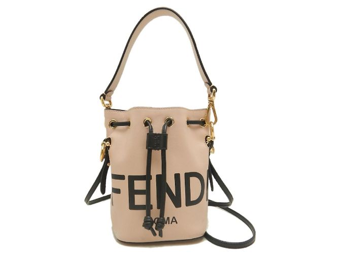 Borsa a Spalla Fendi Montresor 8BS010 Nero Rosa - vista 2