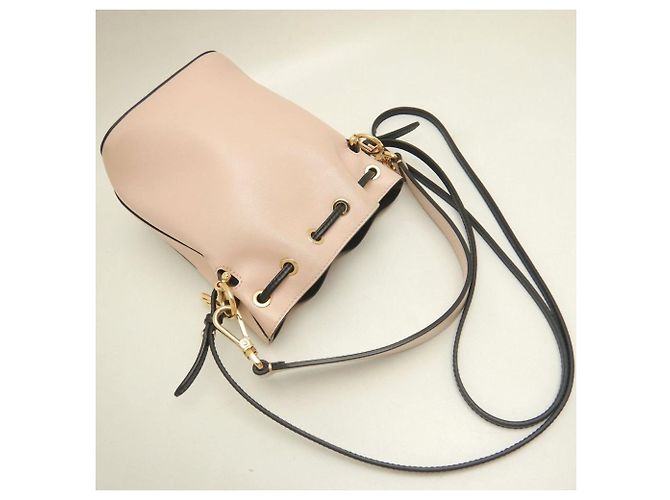 Borsa a Spalla Fendi Montresor 8BS010 Nero Rosa - vista 3