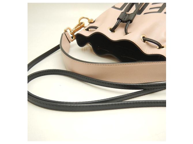 Borsa a Spalla Fendi Montresor 8BS010 Nero Rosa - vista 7