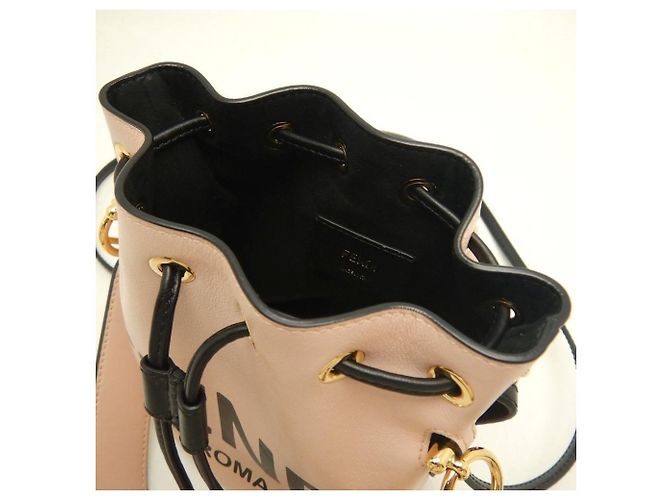 Borsa a Spalla Fendi Montresor 8BS010 Nero Rosa - vista 8