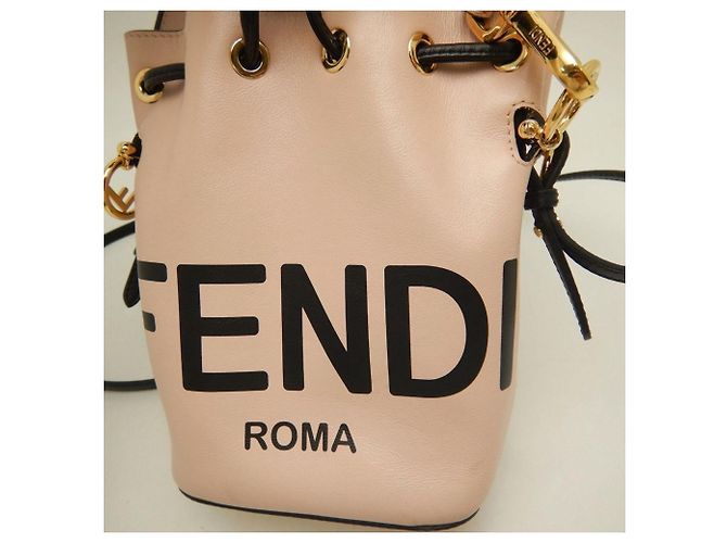 Borsa a Spalla Fendi Montresor 8BS010 Nero Rosa - vista 9