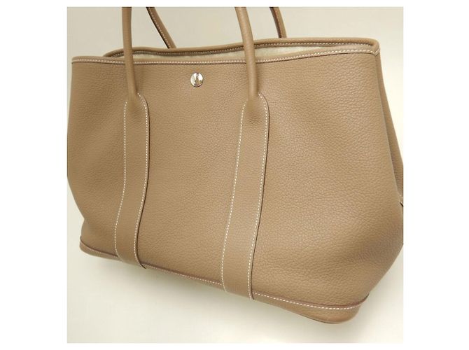 Hermès Borsa Hermes Garden Party PM Taupe - vista 7