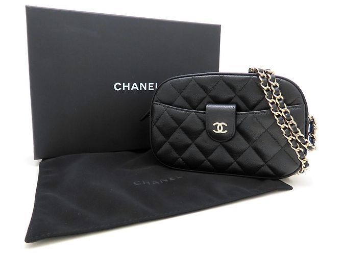Borsa a Spalla Chanel Matelassé Chain Nero - vista 11