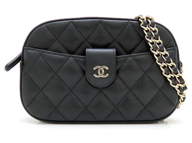 Borsa a Spalla Chanel Matelassé Chain Nero - vista 2