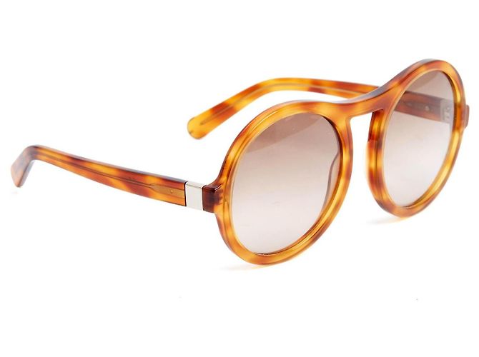 Chloé Maxi Round Oversized Sonnenbrille Light Havana Braun - Ansicht 2