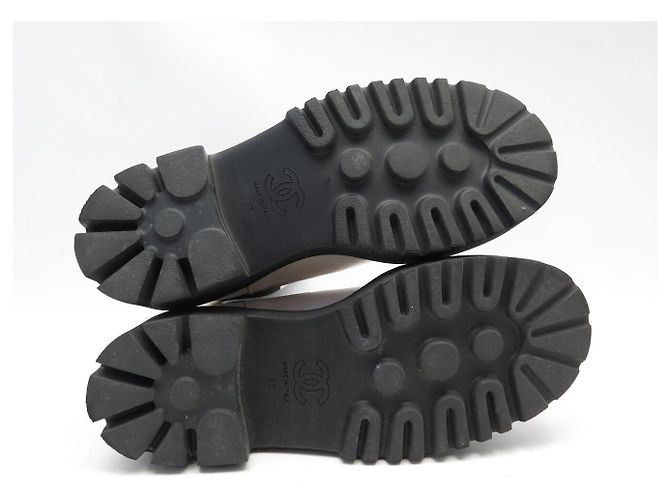 NUOVE STIVALETTI CHANEL LOW BOOTS G38218 37 PELLE BIANCA & NERA LOGO CC SCATOLA E SACCHETTO - vista 7