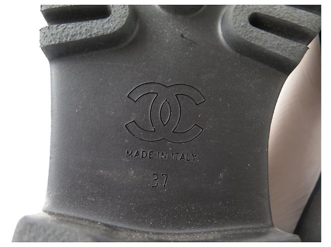 NUOVE STIVALETTI CHANEL LOW BOOTS G38218 37 PELLE BIANCA & NERA LOGO CC SCATOLA E SACCHETTO - vista 8