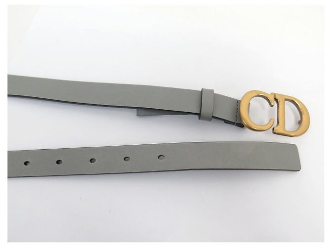 CINTURÓN CHRISTIAN DIOR 30 MONTAIGNE T85 EN CUERO GRIS - vista 8