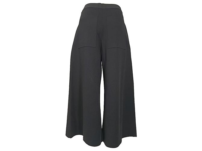 Stella Mc Cartney Stella McCartney Schlaghose aus schwarzer Viskose - Ansicht 3