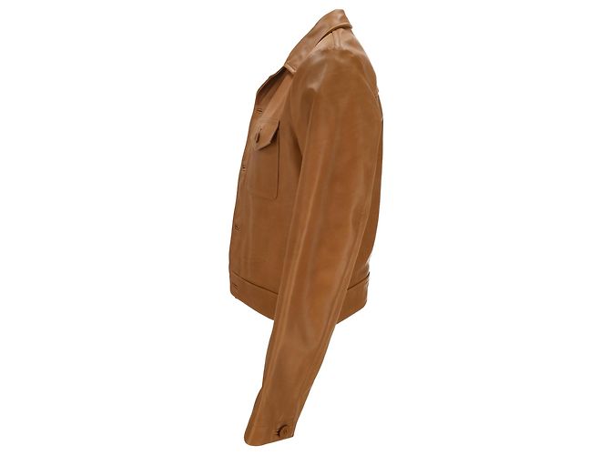 Giacca Sandro Slim-Fit in pelle marrone Rosso - vista 2
