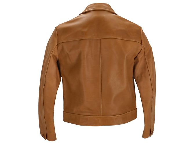 Giacca Sandro Slim-Fit in pelle marrone Rosso - vista 3