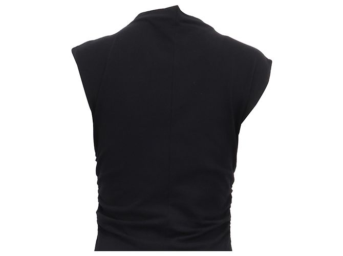 Vestido mini de cuello alto Reformation en algodón negro - vista 2