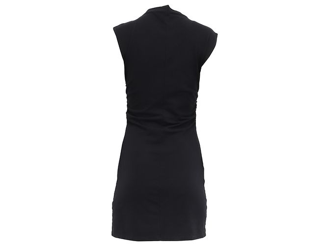 Vestido mini de cuello alto Reformation en algodón negro - vista 4