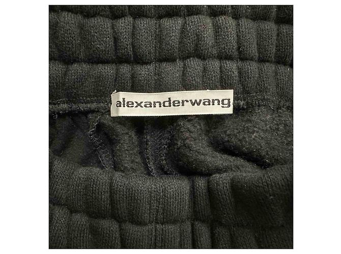 Alexander Wang Logo Jogginghose aus schwarzer Baumwolle - Ansicht 4