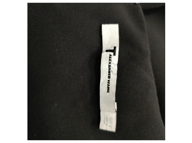 Macacão Gaucho com decote em V T by Alexander Wang em poliéster preto - vista 10