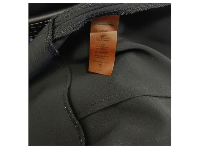 Macacão Gaucho com decote em V T by Alexander Wang em poliéster preto - vista 12