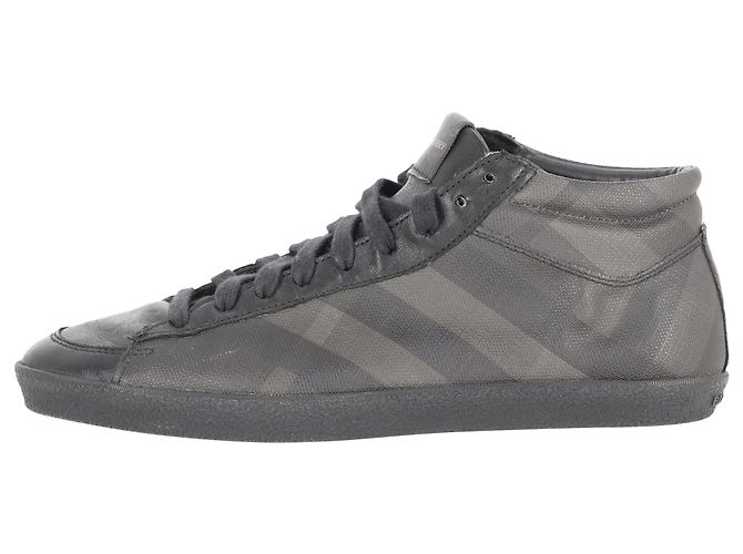 Burberry High-Top-Sneaker mit Check-Print aus grau beschichtetem Canvas - Ansicht 2