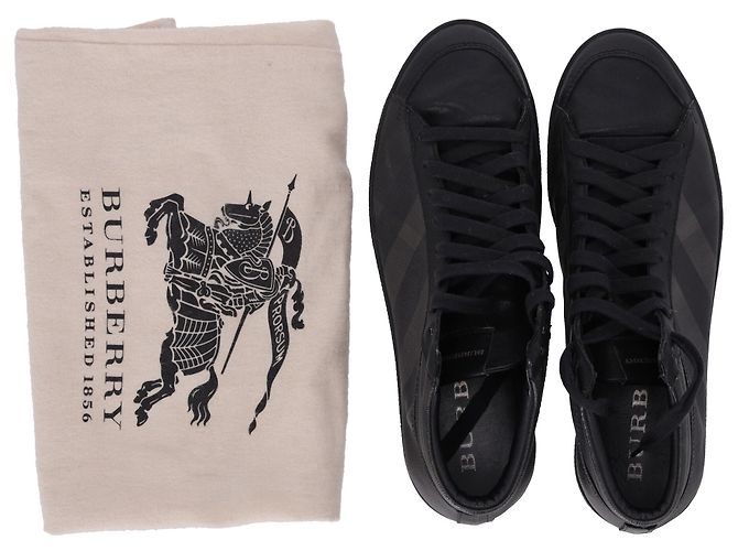 Burberry High-Top-Sneaker mit Check-Print aus grau beschichtetem Canvas - Ansicht 6