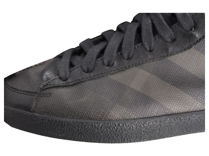 Burberry High-Top-Sneaker mit Check-Print aus grau beschichtetem Canvas - Ansicht 9