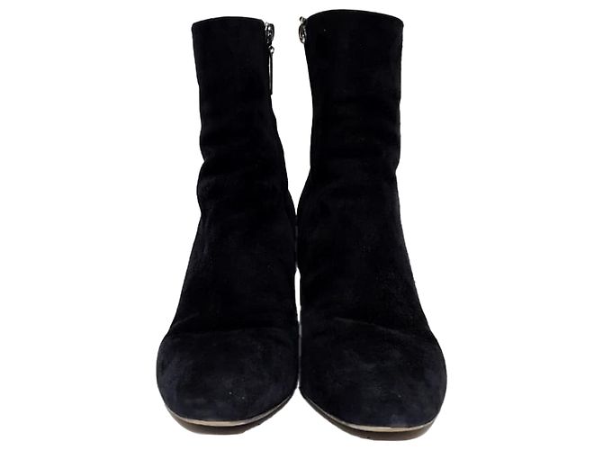 Yves Saint Laurent Stivaletti Loulou Zip in scamosciato nero Saint Laurent - vista 2
