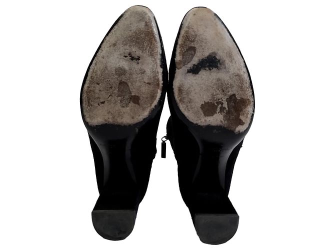 Yves Saint Laurent Stivaletti Loulou Zip in scamosciato nero Saint Laurent - vista 7