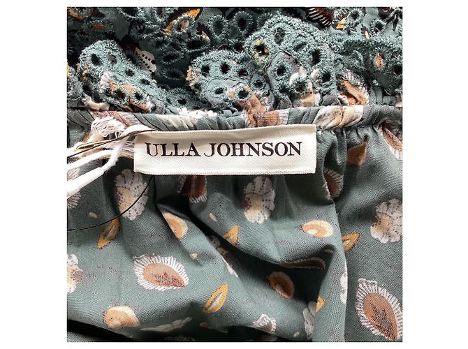 Vestido midi con volantes Odile de Ulla Johnson en algodón oliva Verde Verde oliva - vista 5