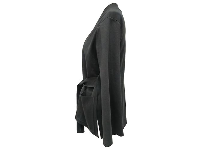 Stella Mc Cartney Stella McCartney Jacket with Belt in Black Viscose - view 2