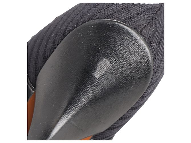 Botines Fendi de rayas en piel negra Negro - vista 10