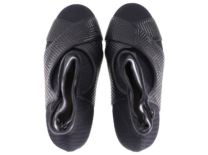 Botines Fendi de rayas en piel negra Negro - vista 6