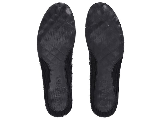2.55 Sneakers low-top Chanel CC in pelle di vitello nera Nero - vista 12