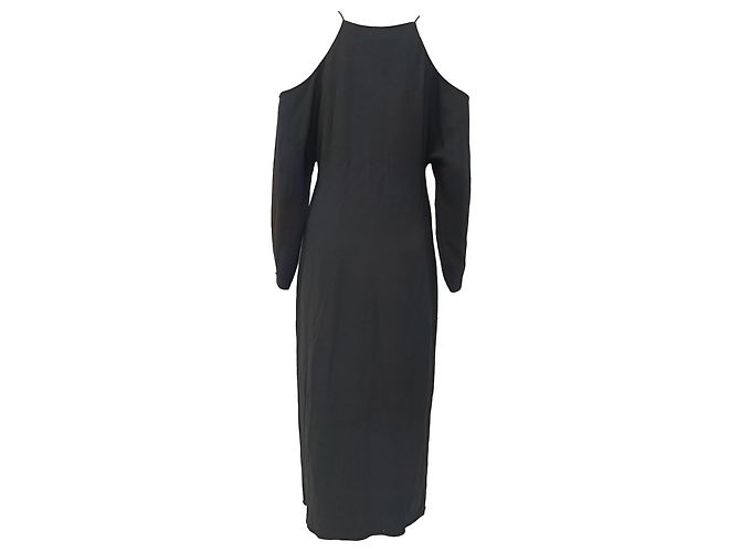 Abito midi con cut-out The Row in viscosa nera Nero - vista 3