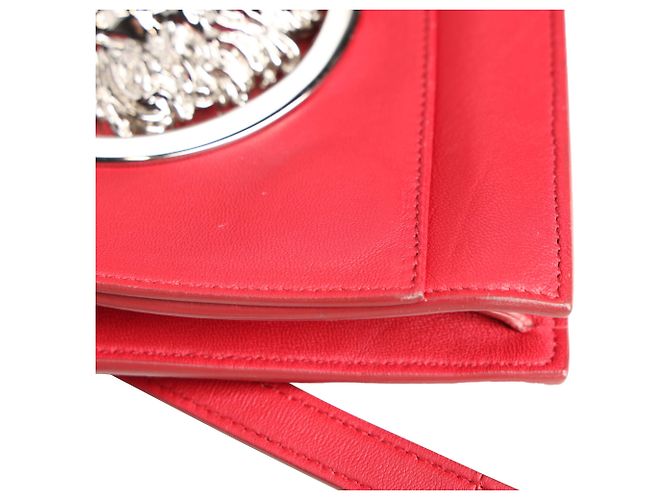 Borsa a tracolla Versus Versace Medusa Flap in pelle rossa Rosso - vista 14